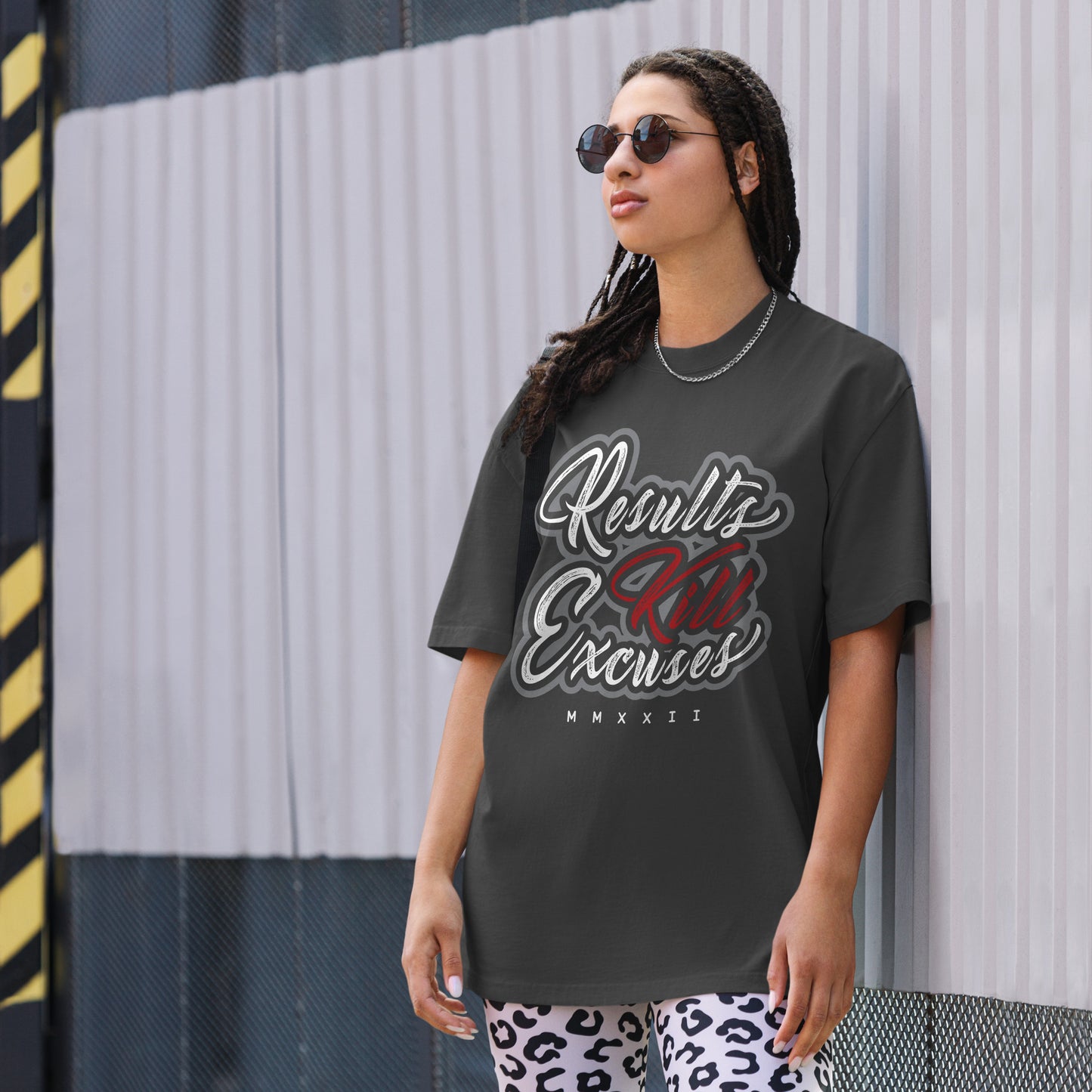 RESULTS KILL EXCUSES "SCRIPTED LIFE" WOMENS OVERSIZED T-SHIRT