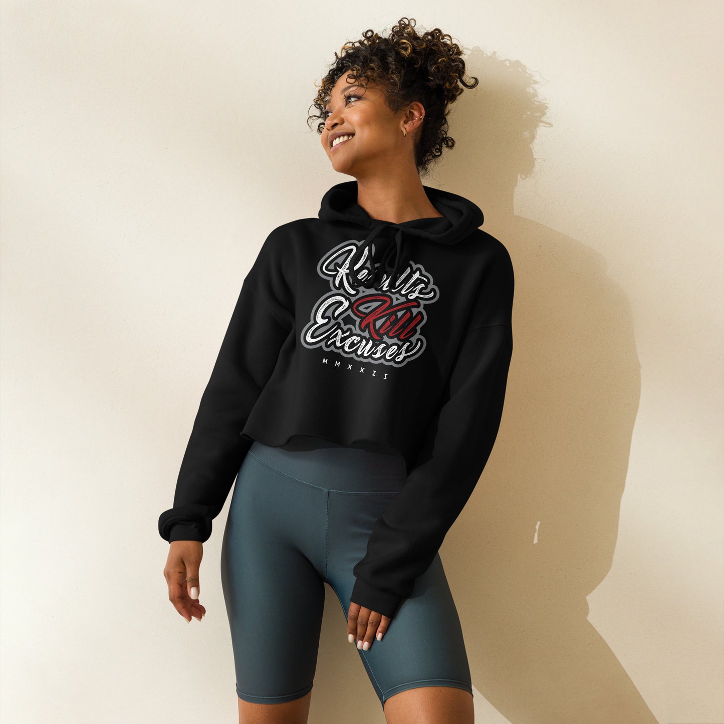 RESULTS KILL EXCUSES "SCRIPTED LIFE" WOMENS CROP HOODIE