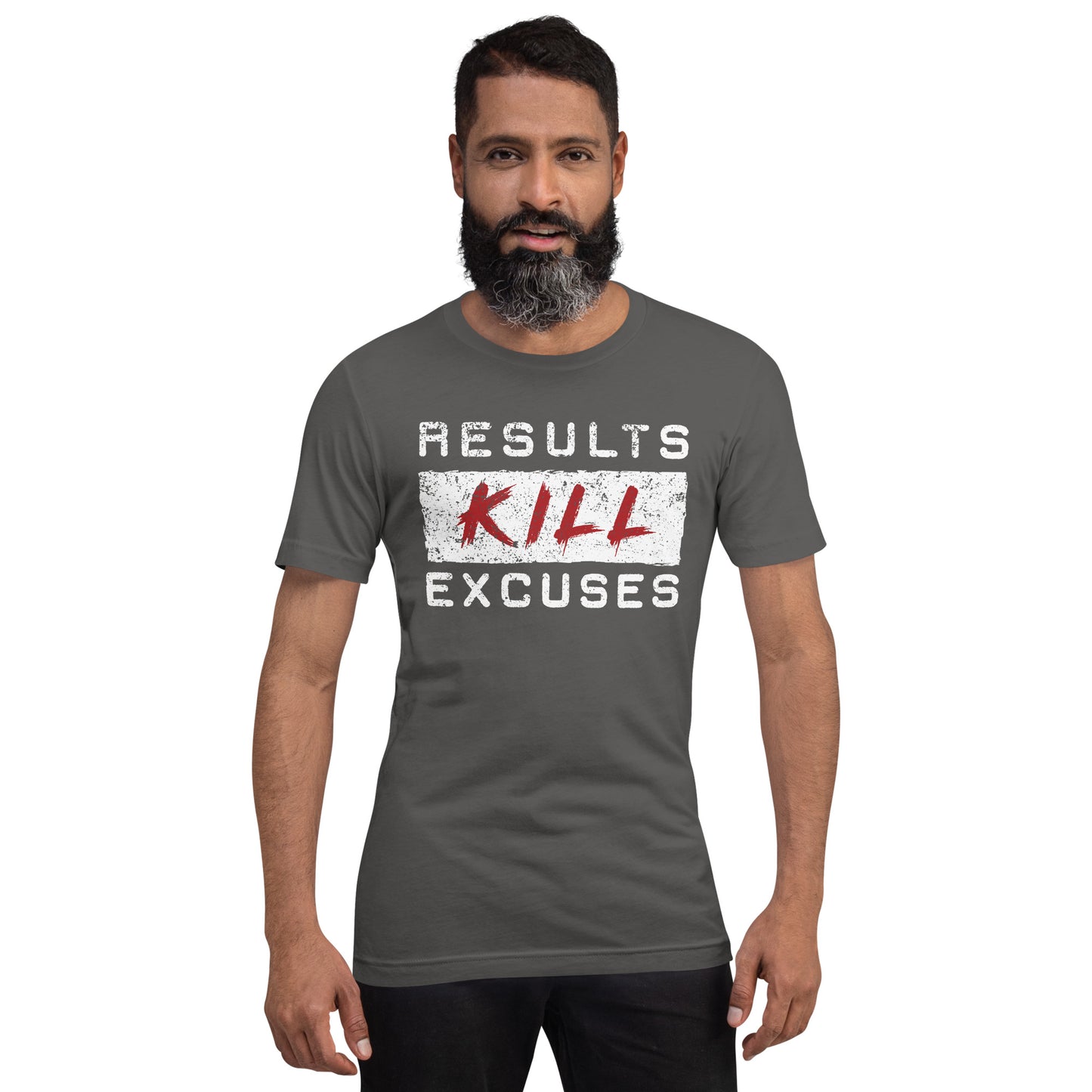 RESULTS KILL EXCUSES "DESTRESSED FLAGSHIP" MENS T-SHIRT