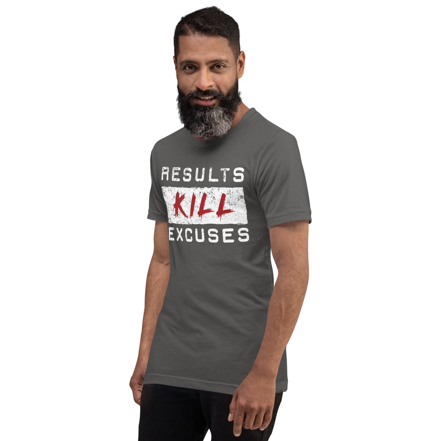 RESULTS KILL EXCUSES "DESTRESSED FLAGSHIP" MENS T-SHIRT