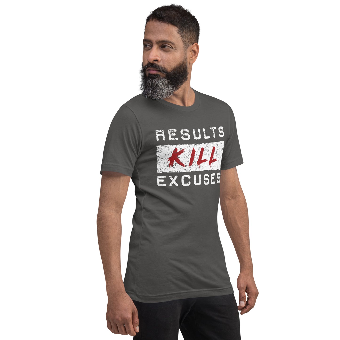 RESULTS KILL EXCUSES "DESTRESSED FLAGSHIP" MENS T-SHIRT
