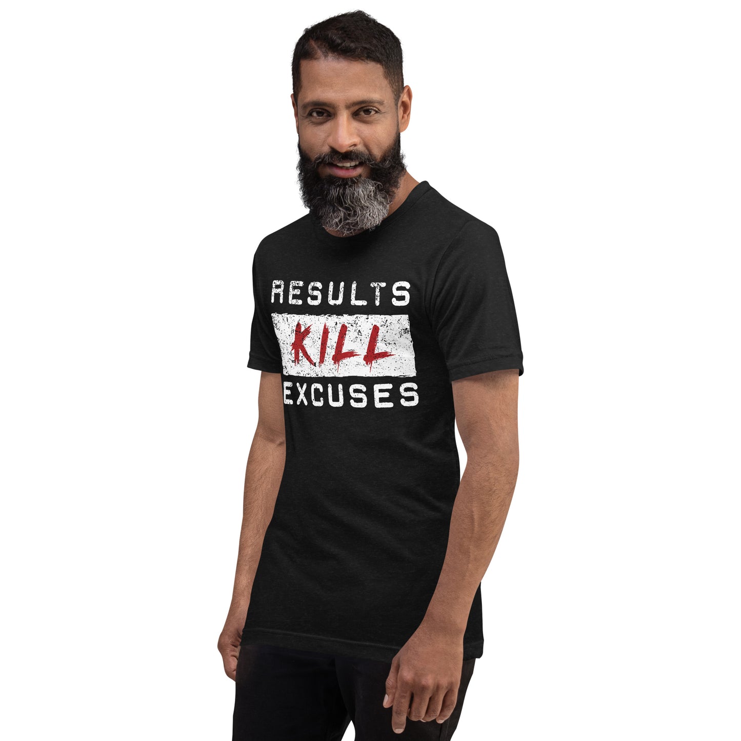 RESULTS KILL EXCUSES "DESTRESSED FLAGSHIP" MENS T-SHIRT
