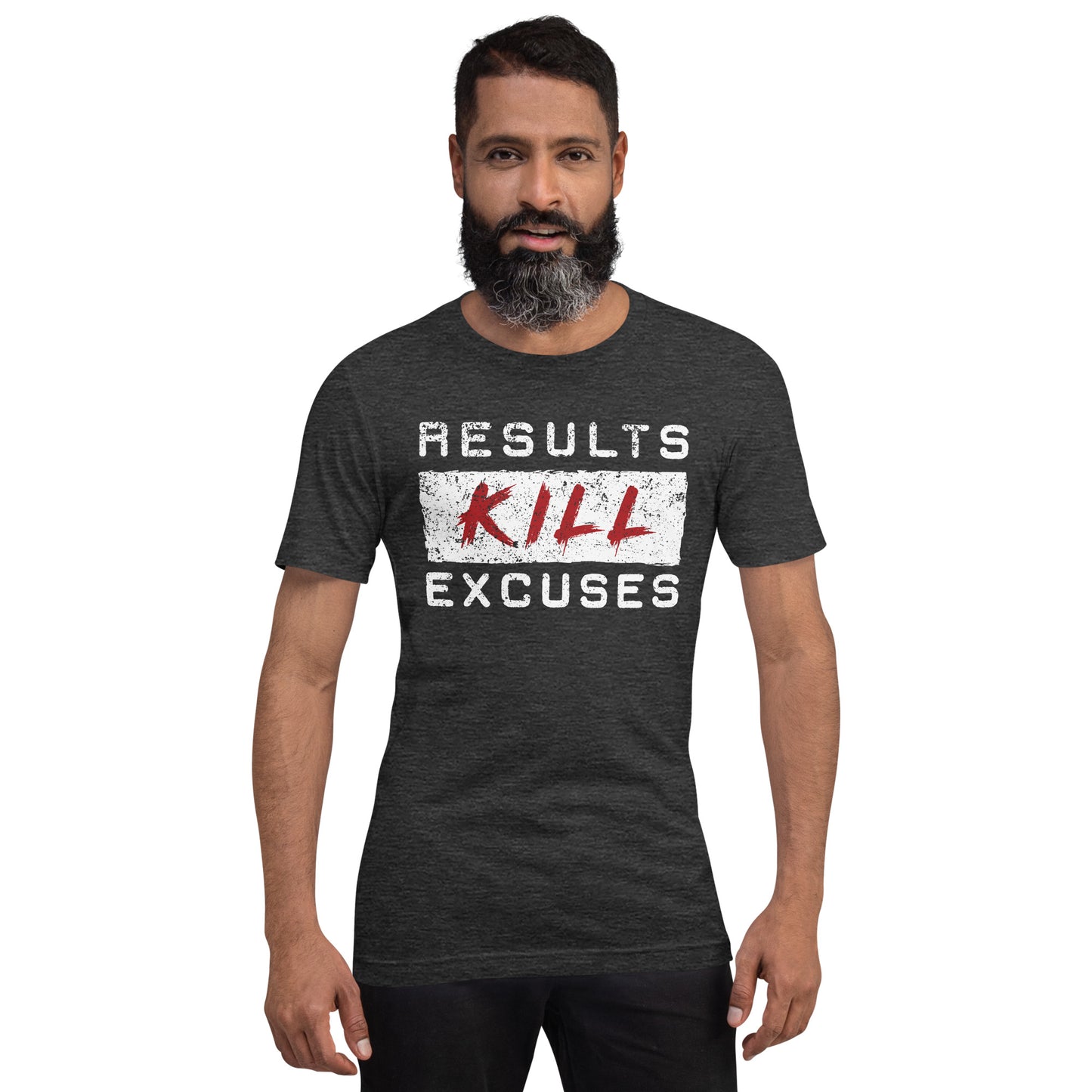 RESULTS KILL EXCUSES "DESTRESSED FLAGSHIP" MENS T-SHIRT