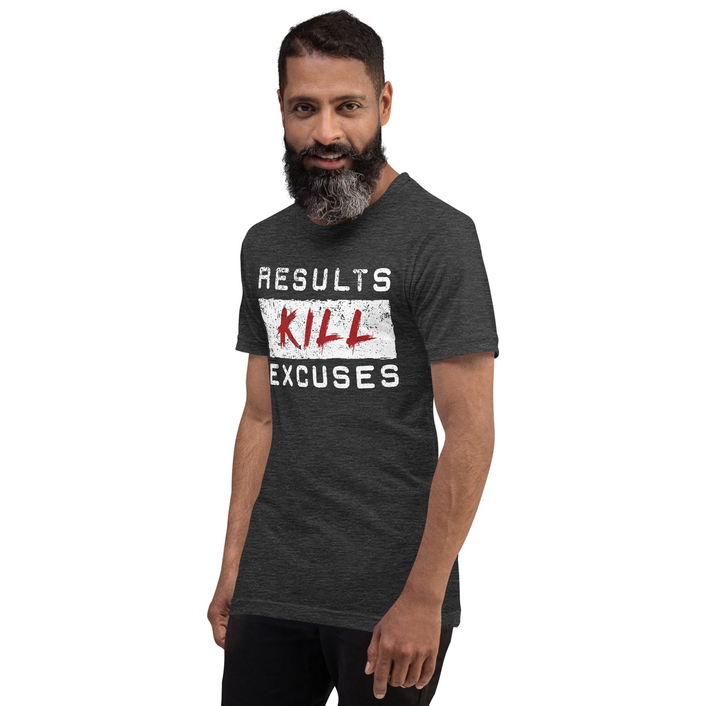 RESULTS KILL EXCUSES "DESTRESSED FLAGSHIP" MENS T-SHIRT