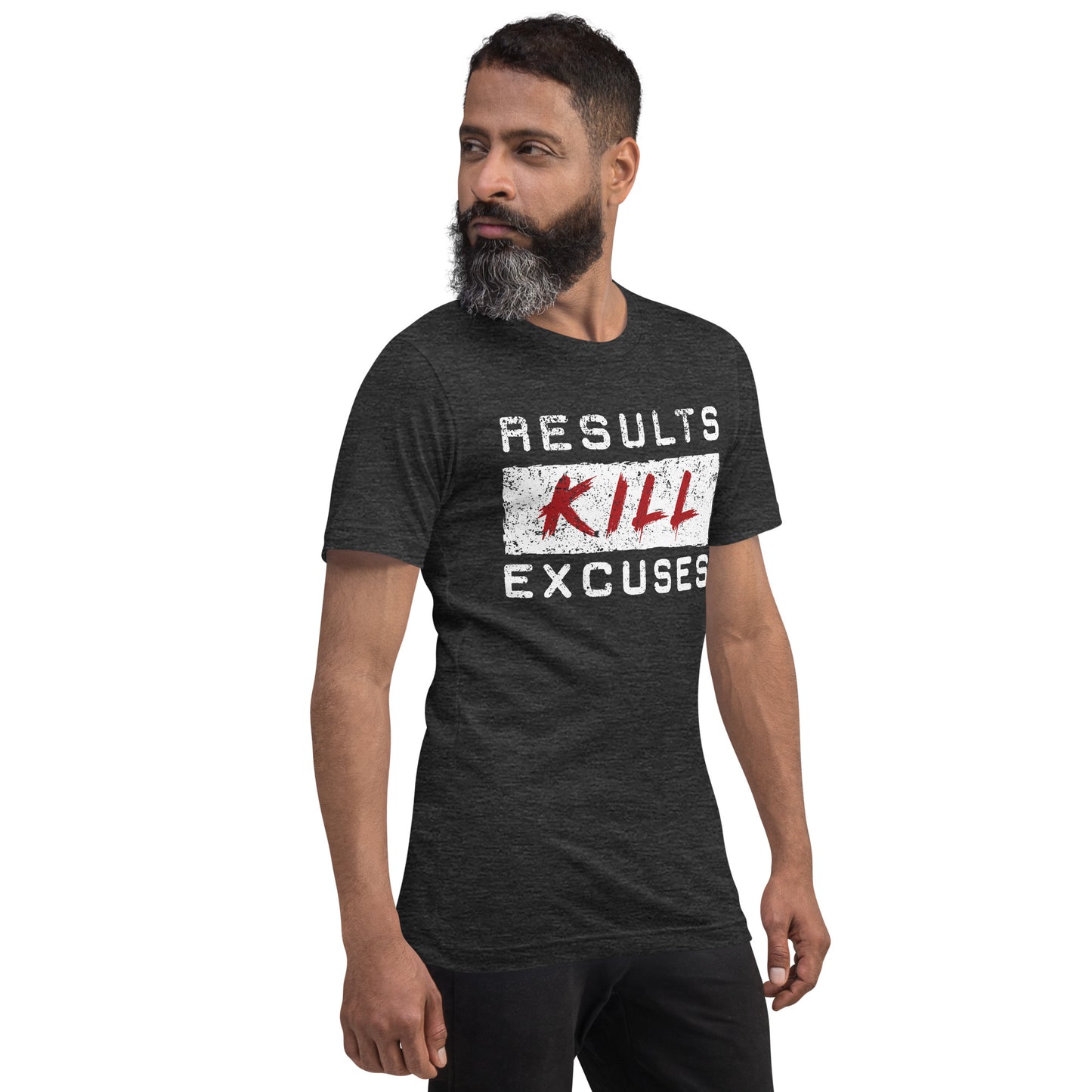 RESULTS KILL EXCUSES "DESTRESSED FLAGSHIP" MENS T-SHIRT