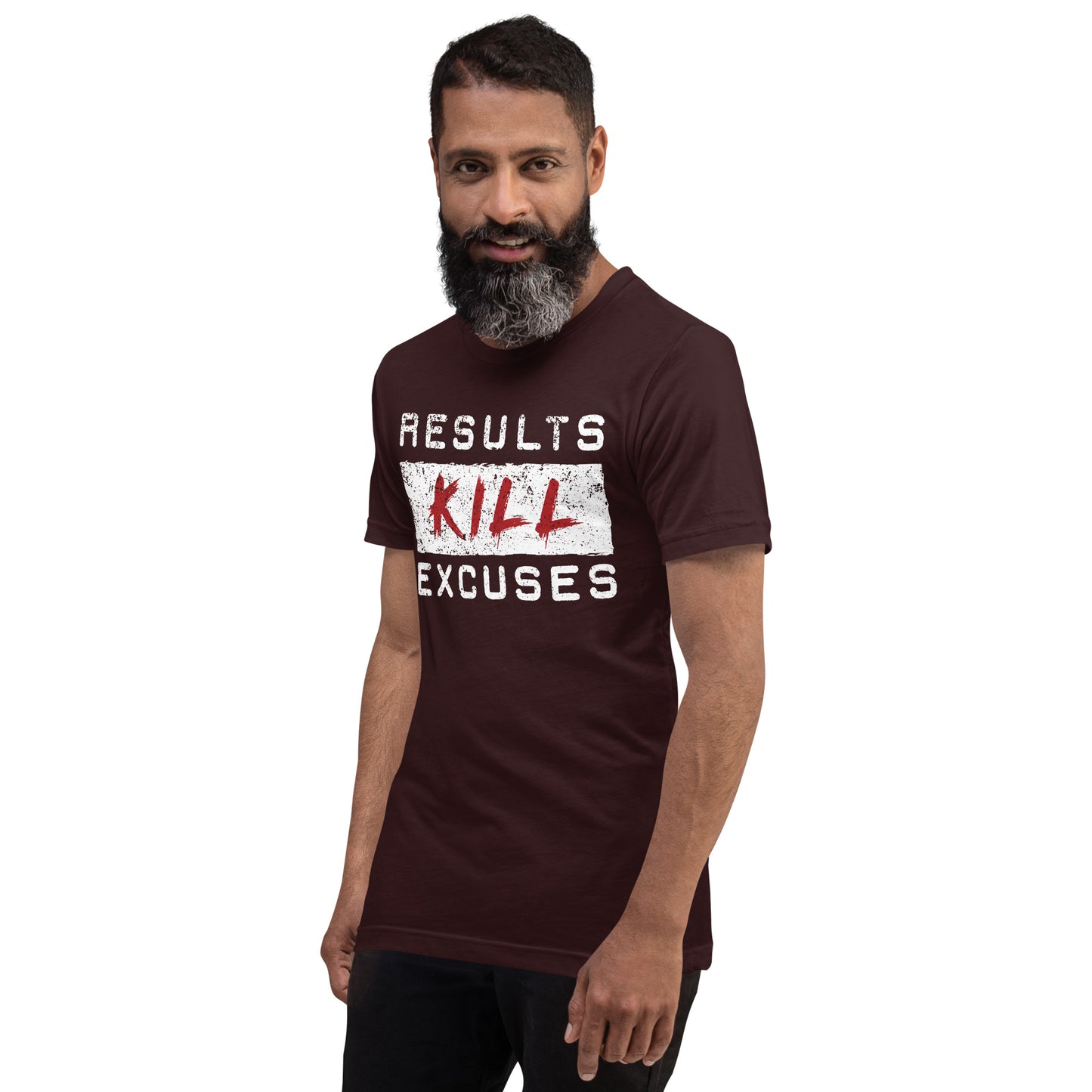 RESULTS KILL EXCUSES "DESTRESSED FLAGSHIP" MENS T-SHIRT