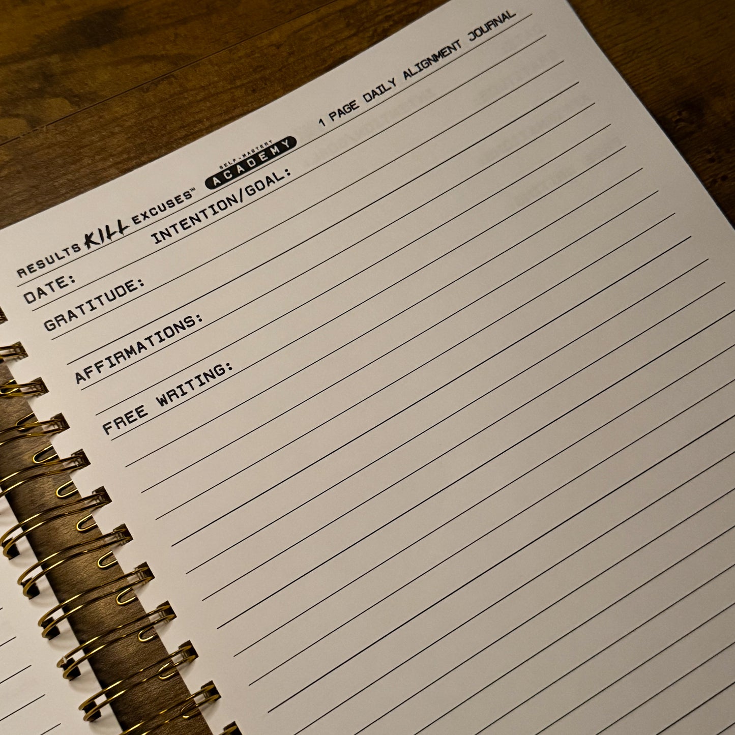 1 PAGE DAILY ALIGNMENT FREE WRITING JOURNAL