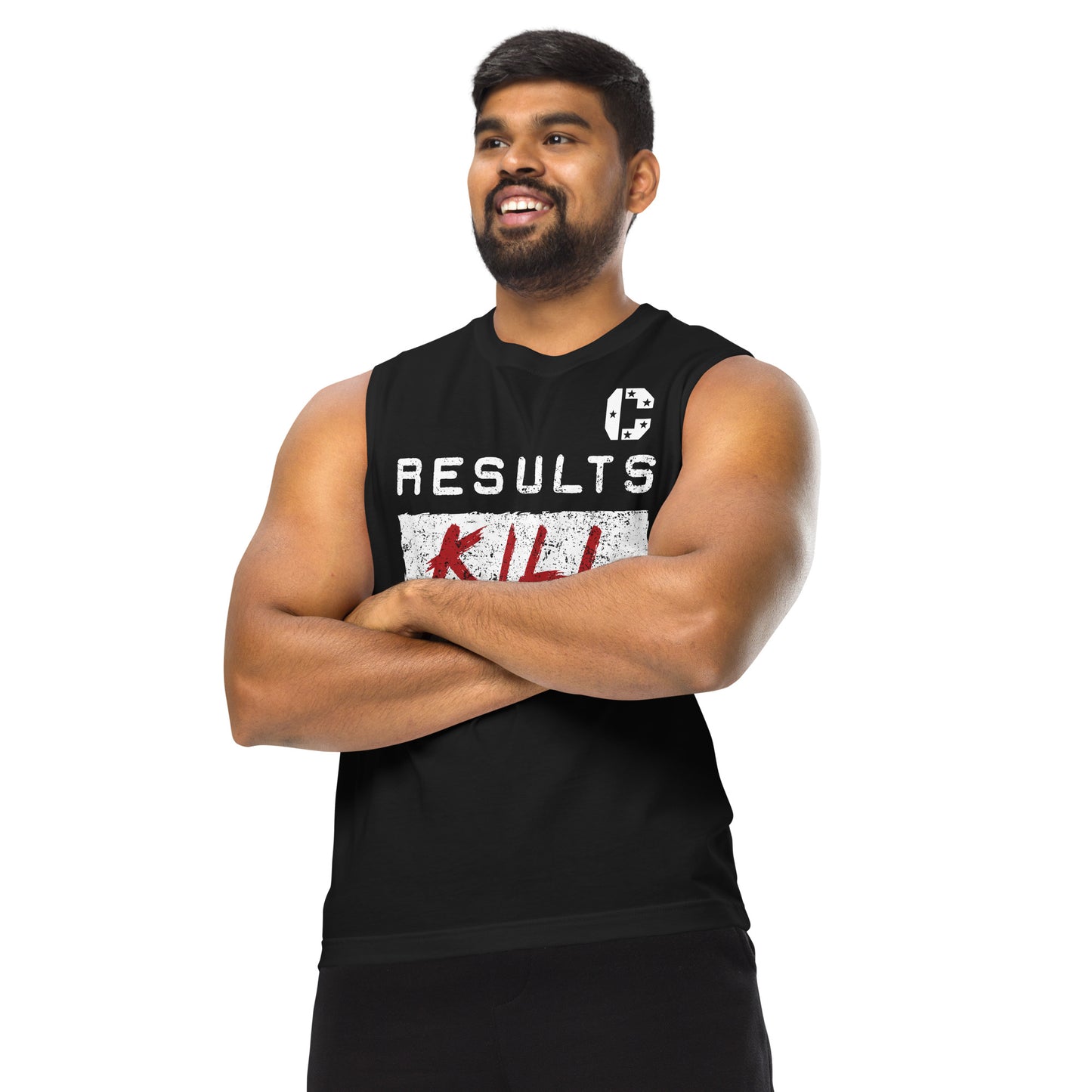 RESULTS KILL EXCUSES "TEAM CAPTAIN SERIES" MENS MUSCLE SHIRT