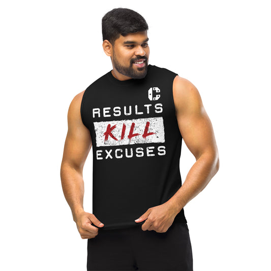 RESULTS KILL EXCUSES "TEAM CAPTAIN SERIES" Mens Muscle Shirt
