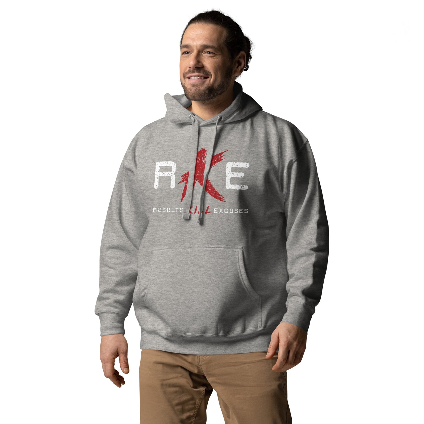 RESULTS KILL EXCUSES "RKE ROCK HARD 4 LIFE" MENS HOODIE